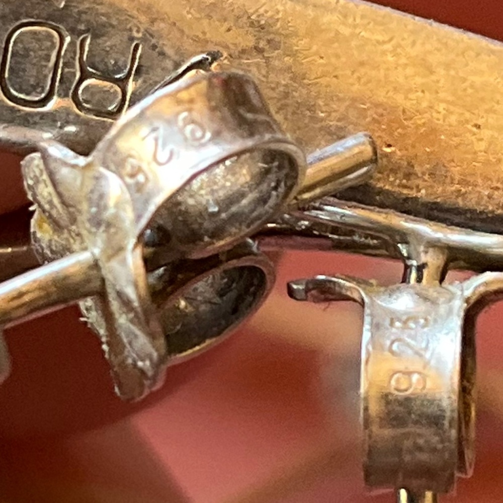 VNTG RD Sterling Silver Earrings and Ring Set - Picture 4 of 7